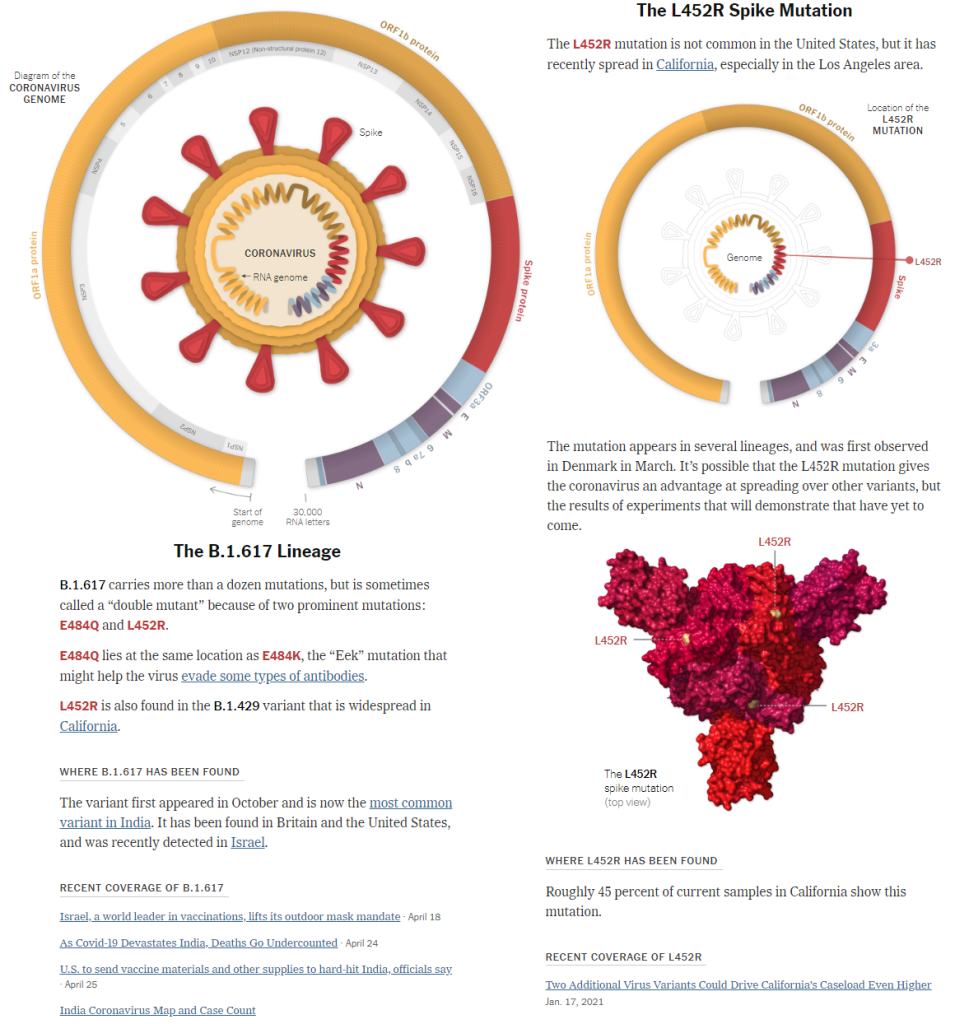 Coronavirus Variants-Mutations @nytimes