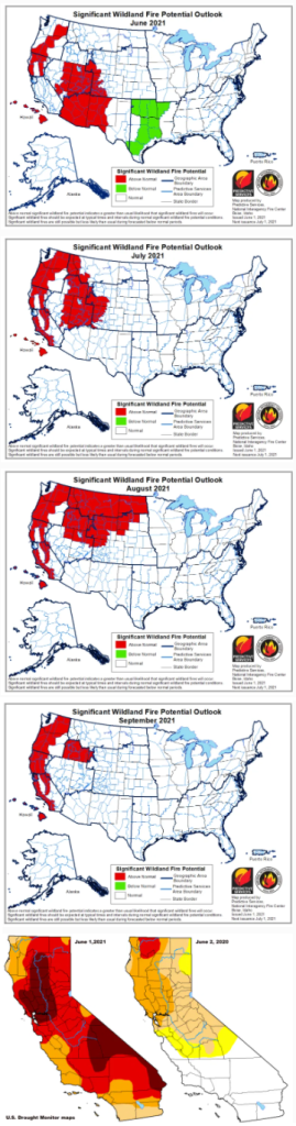 World141 highest-wildfire-risk @FBAdvocateNews,#DroughtMonitor,@USDA