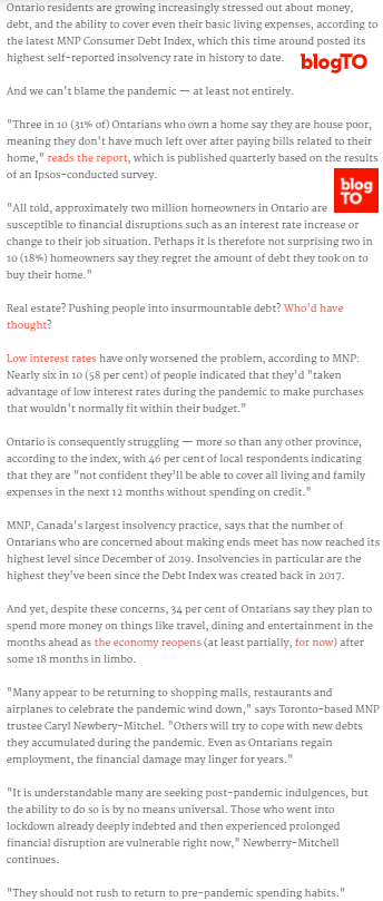 Canada60 More than 30% of Ontario homeowners can't afford much more than their mortgages @TorontoNewsMail,@blogTO