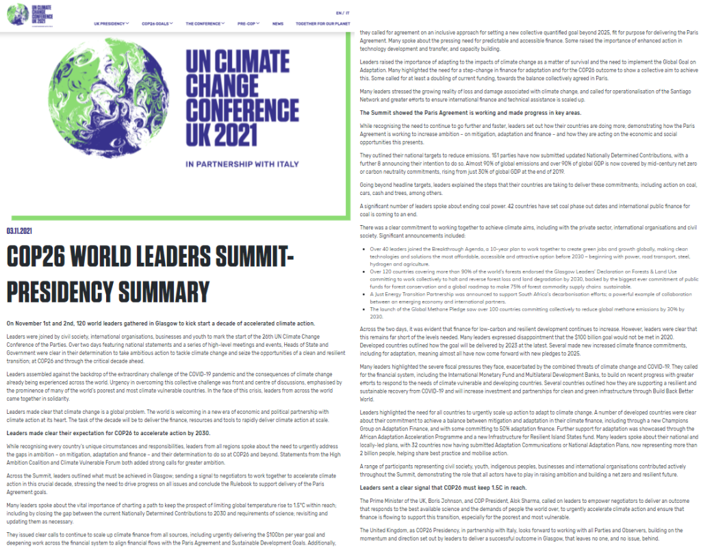 World204 World-Leaders-Summit @COP26