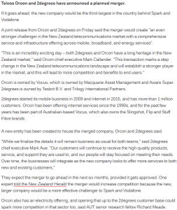World221 planned merger @NewshubNZ,@Orcon,@2degreesmobile
