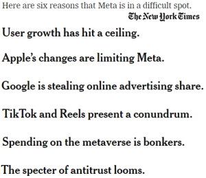 World230 6 Reasons Meta Is in Trouble @nytimes,@MikeIsaac