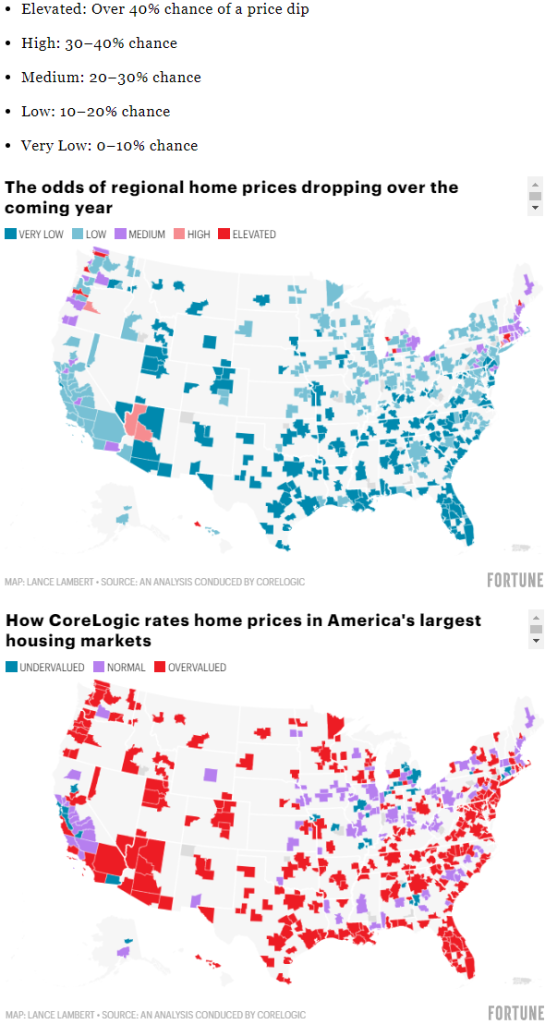 World318 The odds of a home price decline hitting your local housing market, as told by one interactive chart @NewsLambert,@FortuneMagazine,@CoreLogicInc,@UsajRealty