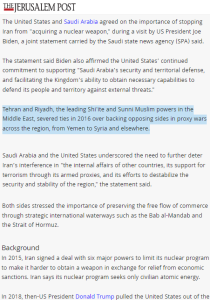 World364 US, Saudi Arabia agree on stopping Iran getting nuclear weapons @Reuters,@Jerusalem_Post
